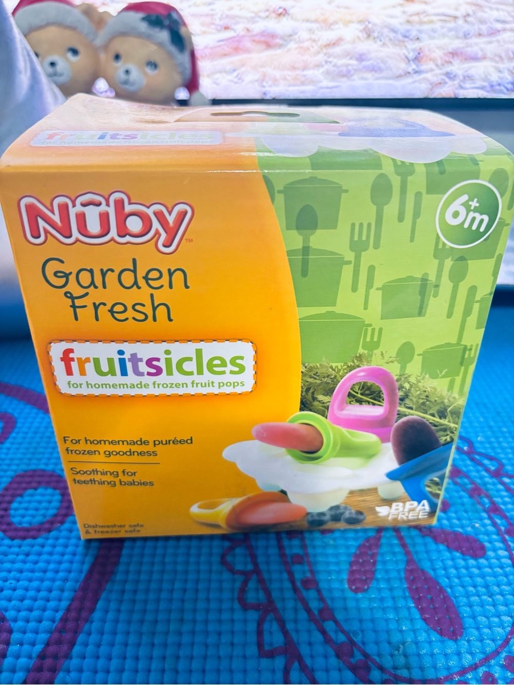 Nuby Garden Fresh Fruitsicles Popsicle Maker - Pink & Green
